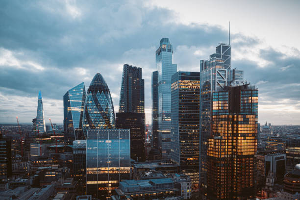 London skyline at dusk representing Odeys Investment Limited UK headquarters